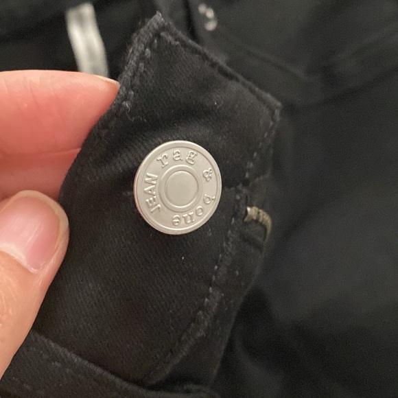 Rag & Bone High Rise Ankle Skinny Black Jeans - Picture 5 of 12